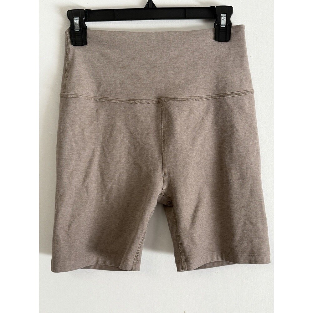 Beyond Yoga Spacedye Keep Pace Biker Shorts Women’s Size L Neutral Beige - Picture 2 of 8